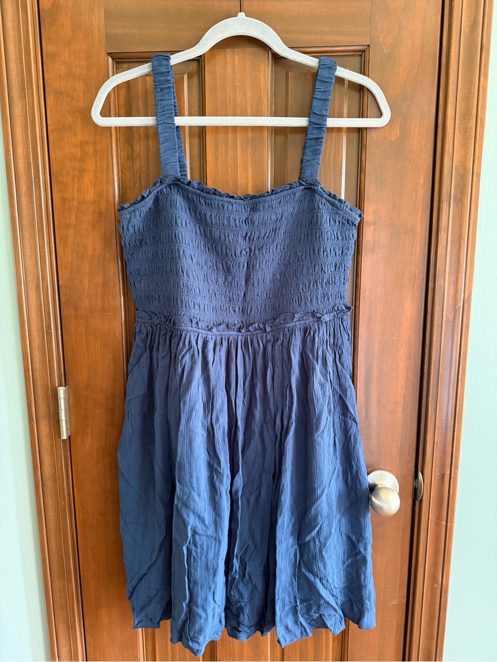 Maurice’s Bare Strap Ruffle
Trim Dress Mini Dress
Color: INSIGNIA BLUE